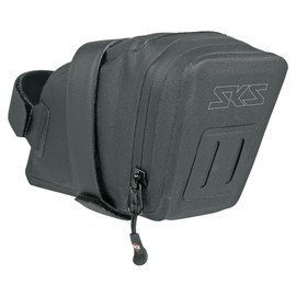 SKS GERMANY Race Saddle Bag L Saddle Bag for Bicycles (Bicycle Bag, Aerodynamic & Lightweight, Welded Outer Material, Splash Waterproof, Shortenable Velcro Straps), Black