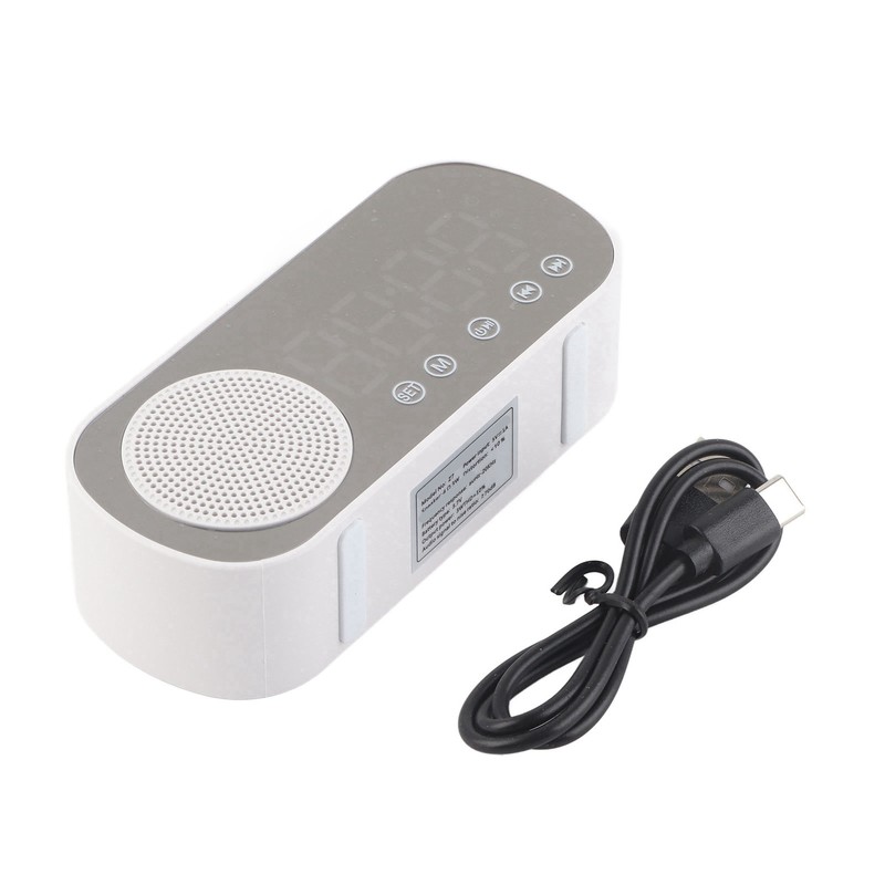 Digital Alarm Clock HIFI FM Radio Rechargeable Bluetooth 5.0 Speaker
