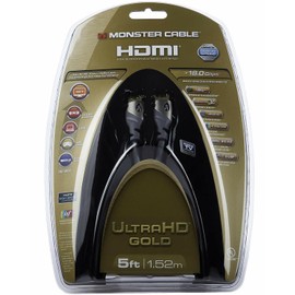 Monster Cable Ultra HD Gold High Speed HDMI Cable   1080p HD and 4K UHD 5 ft.