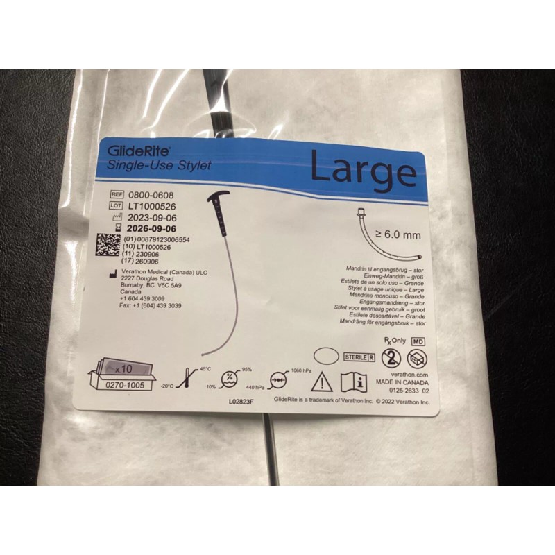 Verathon GlideScope Stylet - Large Ref. 0800-0608 expires 09-06-2026