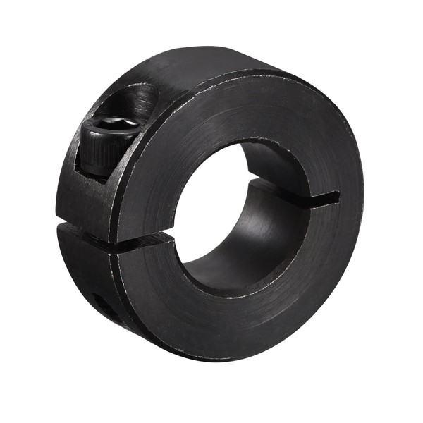 uxcell Shaft Collar Single Split Carbon Steel Clamp Collar Shaft Collar with Set Screw 20mm Inner Diameter Black