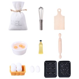 Aolso Dollhouse Furniture, 15pcs Miniature Dollhouse Accessories, Play Kitchen Toys Accessories Set for Children Girls Boys Age 3+