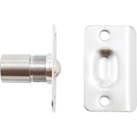 Stone Harbor Hardware Round Corner Dual Adjust Ball Catch, Polished Chrome