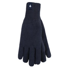 HEAT HOLDERS - Men's Warm Outdoor Gloves for Winter | Gloves with Fleece Lined Insulation, navy