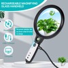 Large Magnifying Glass with 37 LED Light, 10X 20X 45X