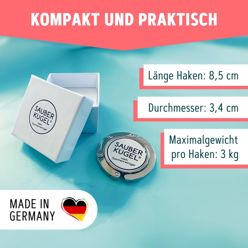 Sauberkugel Smart Bag Holder - Compact, Practical & Anti-Theft -
