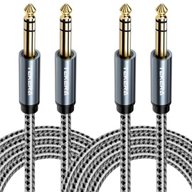 TEKERA Guitar Cable, 2-Pack Balance 6.35mm TRS 1/4 inch Cable, Stereo Quarter inch TRS Male Cable (3.3FT/1M)