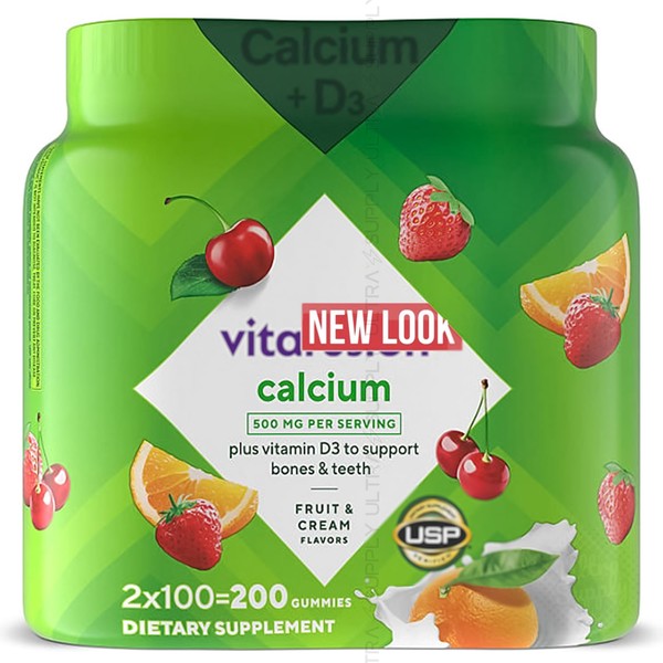 vita_fusions Calcium + D3 Gummies (200 Count.) Bone & Teeth