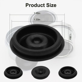 SUNCARACCL 4 Pack Trailer Hub Cap Rubber Plugs, Fits 1.98 Inch Trailer Hub Dust Caps, Rubber Grease Plug for Most 2000 to 3500 Pound Dexter EZ Lube Trailer Camper Axle