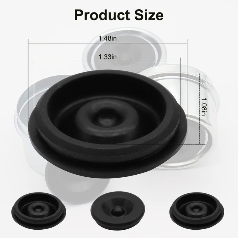 SUNCARACCL 4 Pack Trailer Hub Cap Rubber Plugs, Fits 1.98
