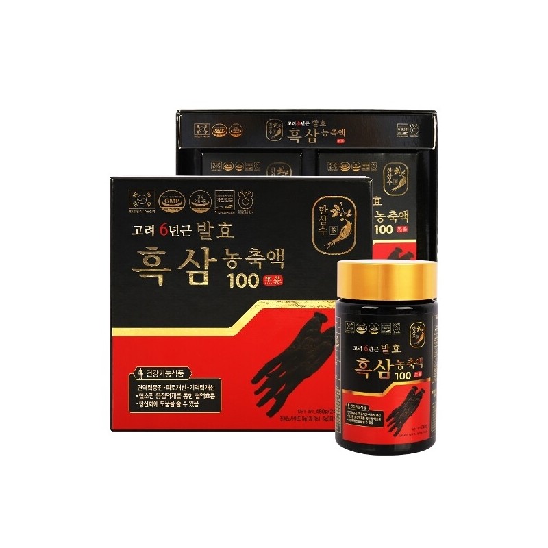 Hansamsu Korean 6-year-old fermented black ginseng concentrate (240g x 2