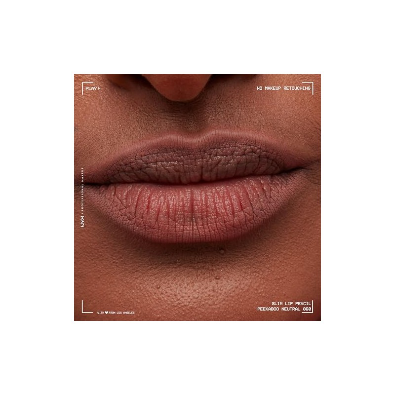 NYX PROFESSIONAL MAKEUP - Lápiz labial fino, Peekaboo Neutral, 0.03