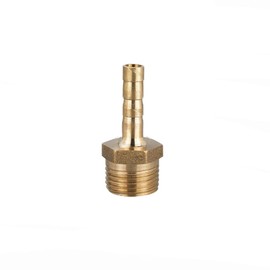 TopHomer BSP Hose Connector Brass Pipe Fitting 6mm Barb x G3/8 Male, Hose Barb Tail Male BSP Thread Connector Joint Copper Coupler Adapter