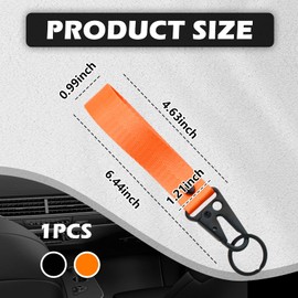 Figpade Fabric Metal Car Key Chain,Eagle Beak Car Keychain with O-Ring Anti-Dropout Design,Universal Keychain for Cars Key (Orange)
