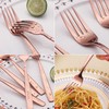 Rose gold Dinner Forks 6 Pieces, Kyraton Titanium Rose gold