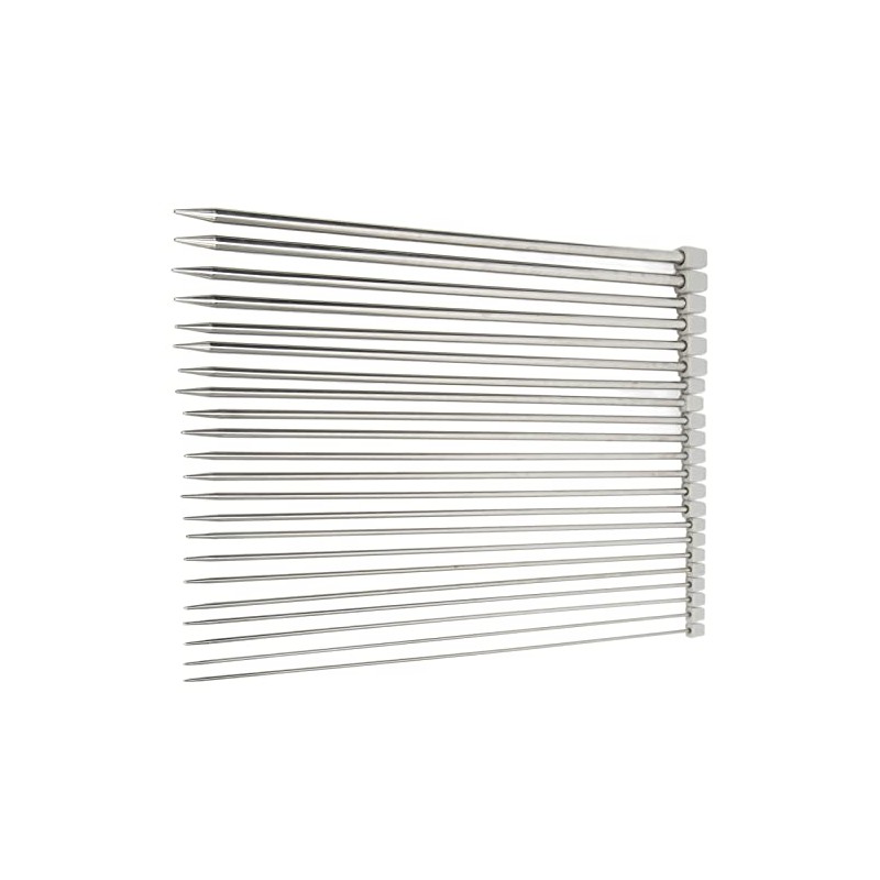 Agujas de tejer de acero inoxidable, 11 pares de agujas