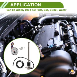 HOPESPANNER 9.84" Fuel Sending Unit and Gauge Kit Boat Fuel Sending Unit Marine Fuel Sender Unit Metal 1 Set 240-33 Ohm