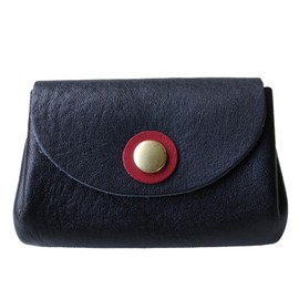 Porco Rosso Mini Wallet, Won't Fold Bills, Compact Wallet, Coin Purse, Coin Case, Genuine Leather, Women's Brand, Tochigi Leather, Made in Japan, Includes Coin Purse, Gift, Birthday, Mother's Day, Sixtieth Birthday Celebration, Present, Black