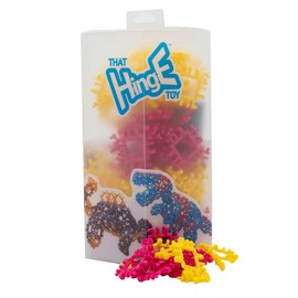 Incredibly Interconnectable Toys That Hinge Toy Juego de 150 piezas amarillo + rosa, dinosaurio + más STEM Juego de construcción de juguetes