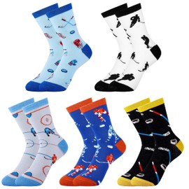 Belloxis Ice Hockey Gift Ice Hockey Socks Gift Boy 8-12 Years Children Gifts Stopper Socks Non-Slip Socks, multicolor ice hockey