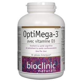 Bioclinic Naturals BioClinic Naturals® OptiMega-3® 1,425 mg Fish Oil with Vitamin D3 1,000 IU, 90 Enteripure® Softgels, 600 mg EPA, 300 mg DHA, Proudly Canadian