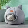 XL Gray Plush Cat Cave Bed for Indoor Cats –