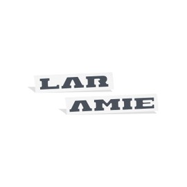 Laramie Tailgate Emblem Inlay Decal Sticker -Fits 2019-2025 Ram 1500 Laramie (1500 Model ONLY) - (Color: Reflective Light Black)