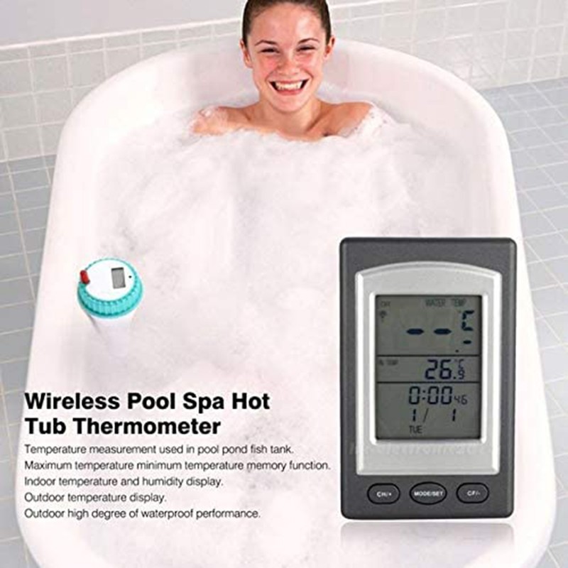 Wireless Pool Thermometer Floating Water Thermometer for Indoor Outdoor Spa