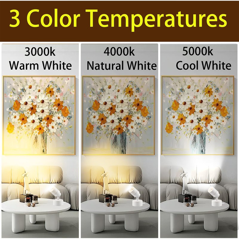 MIOBLUE LED Spot Lights Indoor Uplighting with Timer, 3W Up