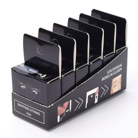 ATOMUS Eyebrow Mapping String, 6 Pieces Pre Dyed 10M Microblading String for Eyebrow Marking Measuring Cord for Eyebrow Makeup (Black)