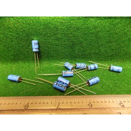 Unknown (10) 10uF 35 WV Radial Lead Electrolytic Capacitors NOS