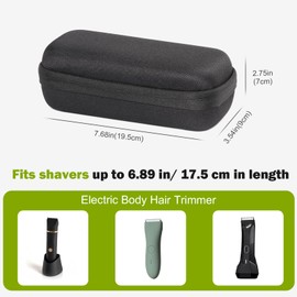 ProCase Hard Travel Case for Meridian Trimmer and Shaver, Electric Groin Body Pubic Hair Trimmer Organizer, Carrying Bag for Electric Razor Shaver Ball Trimmer and Accessories -Black (Case Only)