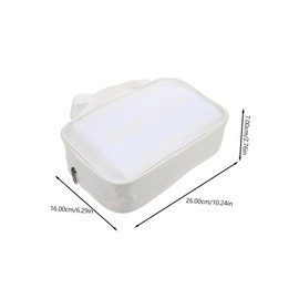 Vaguelly Frosted Makeup Bag PVC Travel Organizer Wash Bag for Toiletries Portable Storage Pouch for Women for Swimming and Bathing