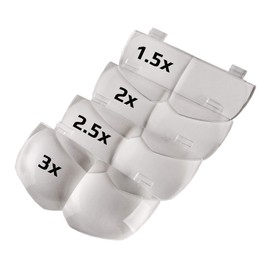 Carson PRO Series MagniVisor Deluxe Replacement Lens Set with 1.5x/2x/2.5x/3x Magnifications, White