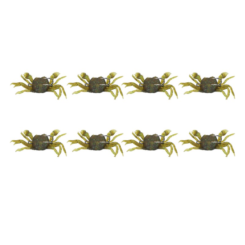 8Pcs Artificial Crab Bait 13cm 33.5g Simulation Crab Soft Lure