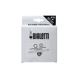 Bialetti - Spare Parts, 1x Silicon Gasket + 1x Filter for 12 Cup Coffeemaker, Aluminium, 0800042