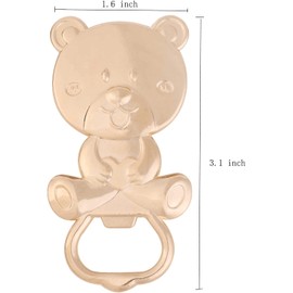 Pack of 48 Bear Bottle Opener Baby Shower Favors for Guests,Bear Shaped Bottle Opener Baby Shower Return Gifts Boy or Girl Baby Shower Party Souvenir Decoration and Supplies (Pink, 48)