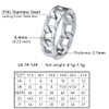 Stainless Steel Rings for Men Ring Man Silver Tone Size