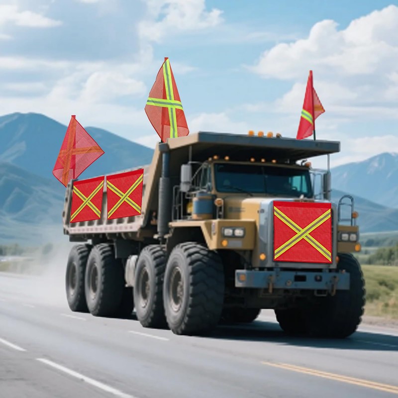 Safety Flags for Trucks 18 x 18 Inch, 4 Pack