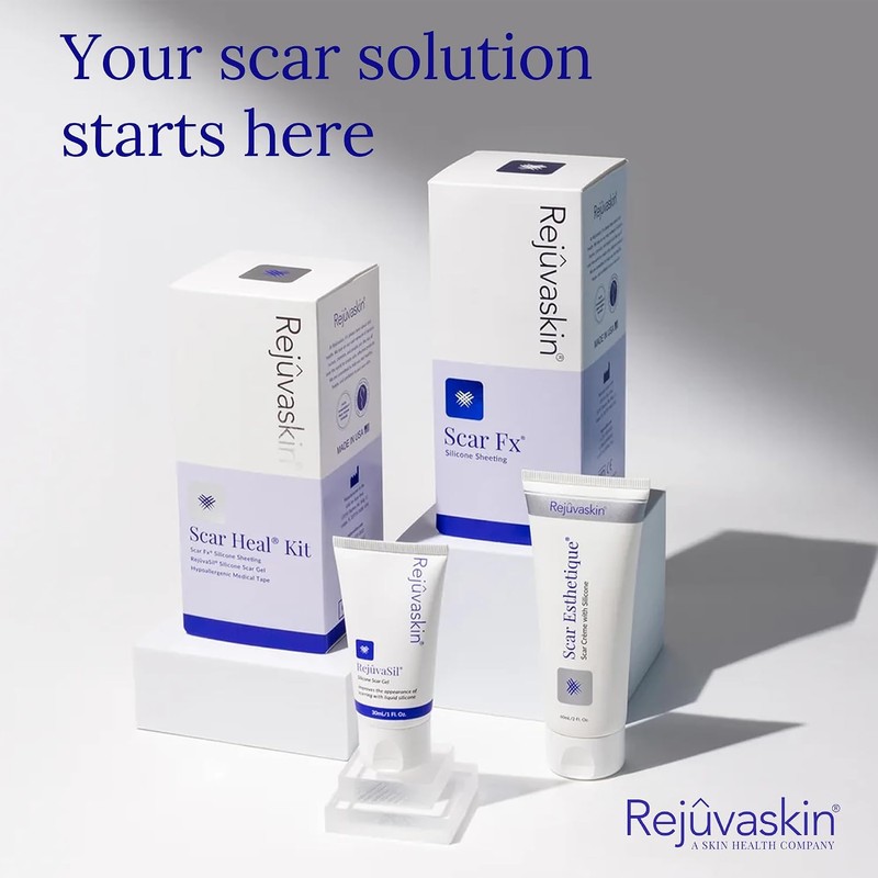 Rejuvaskin Scar Esthetique Cicatrices Crème con silicona, 1 oz
