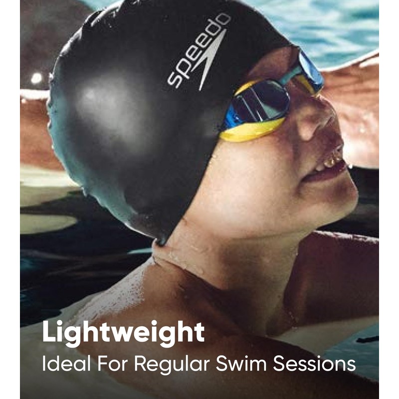 Speedo Kid's Long Hair Swimming Cap, Pink/Blue, One Size