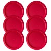 MRX Solutions 6 Replacement Lids for Pyrex 4-CUP Storage Cover 6" Container 7201-PC RED