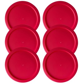 MRX Solutions 6 Replacement Lids for Pyrex 4-CUP Storage Cover 6" Container 7201-PC RED