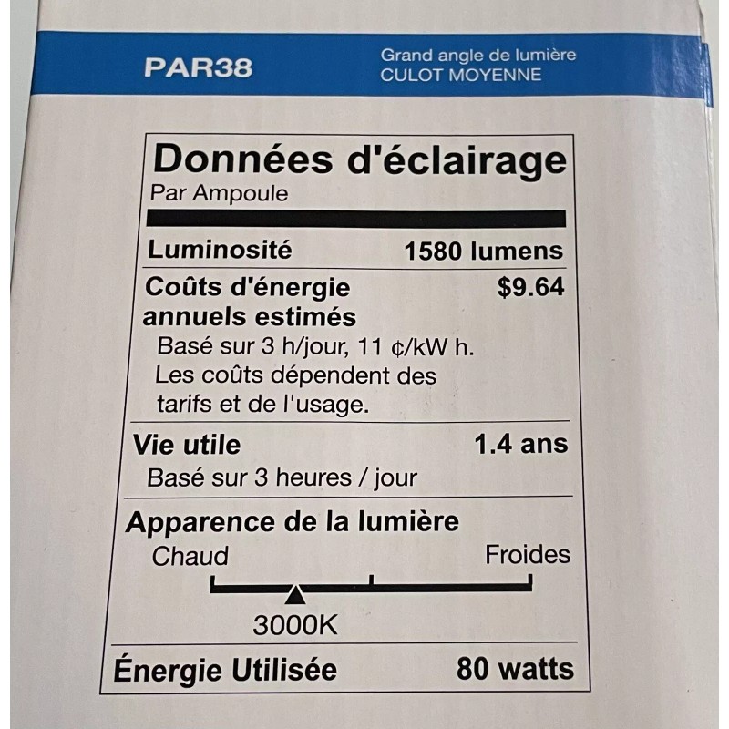 Halco NIB Halco S PAR 38 Flood Light Bulb 80