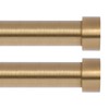 VOIIY 2 Pack Gold Curtain Rods for Windows 28 to