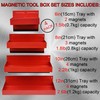 Magnetic Shelf 4-Pcs Set - Red Tool Trays - Metal