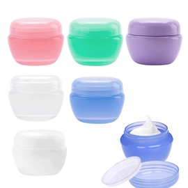 6PCS Travel Pots for Toiletries Waterproof Seal Travel Pots Leakproof Plastic Travels Containers Sets Travels Pot for Cream Containers for Toiletries Lotion Bottles Accessories