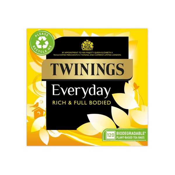 Twinings Everyday Black Tea Classic Blend, Rich & Well Rounded Large Pack, 120 Biodegradable Tea Bags