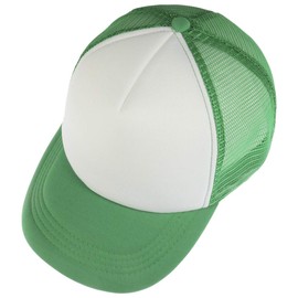Lipodo 70s Rapper Mesh Cap Women/Men | Trucker Cap Made of 100% Polyester | Baseball Cap in one Size (55-60 cm) | Green-White