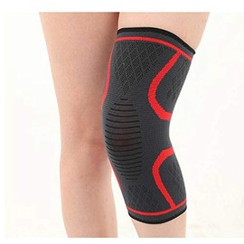 Knee Support Sleeves BE-TOOL Compression Knee Recovery Sleeves 1 Pair, Protector and Support for Joint Pain, Arthritis, Ligament Injury, Running, Sports (Red, M)